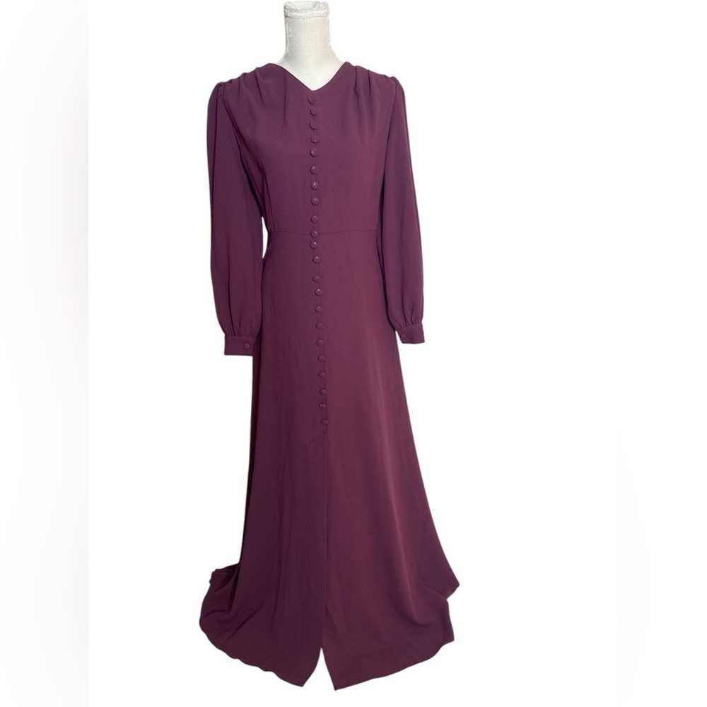 Long sleeve Plum purple Maxi Dress Size 10